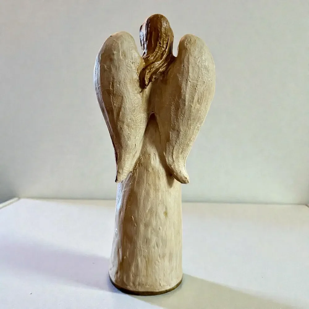 Vintage Christmas Angel Resin Figurine.